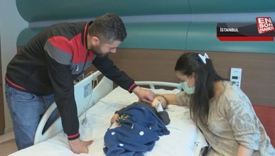 Sol akciğerinin tamamını tümör kaplayan Cezayirli bebek Türkiye’de yaşama tutundu