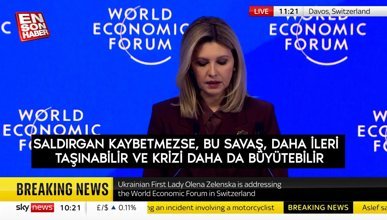 Olena Zelenska, Dünya Ekonomik Forumu'nda konuştu