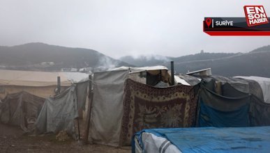İdlib'de kış ayları kamplardaki hayatı zorlaştırıyor
