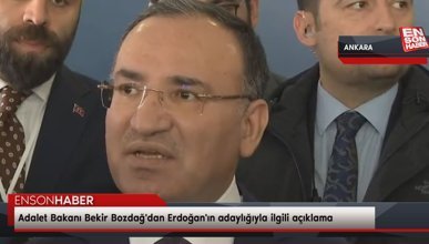 Adalet Bakanı Bekir Bozdağ'dan Erdoğan'ın adaylığıyla ilgili açıklama