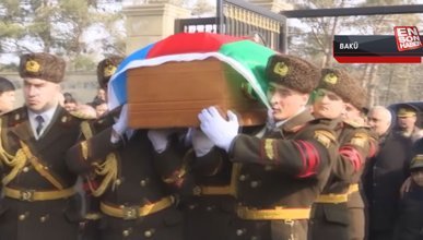 Tahran Büyükelçiliği'nde şehit düşen Askerov, son yolculuğuna uğurlandı