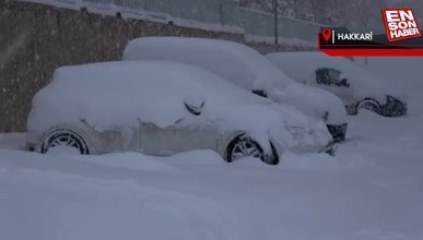 Yüksekova’da araçlar kara gömüldü, buz sarkıtları 1 metreyi buldu