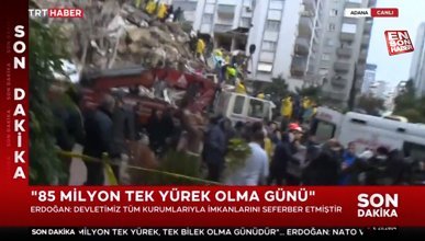 Adana'da canlı yayında deprem anı