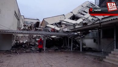 Hatay'da depremde polisevi ve hastane yıkıldı