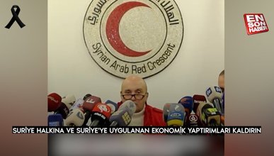 Suriye Kızılayı, Batılı ülkelere yaptırımları kaldırma çağrısı yaptı