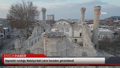 Malatya'daki yıkım havadan görüntülendi