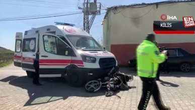 Kilis’te ambulans ile motosiklet çarpıştı