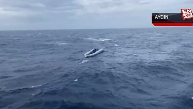 Yarı batık bulunan botta 10 düzensiz göçmen kurtarıldı, 21 kişi aranıyor