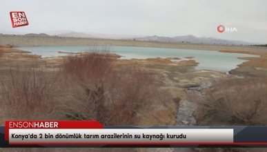 Konya'da 2 bin dönümlük tarım arazilerinin su kaynağı kurudu