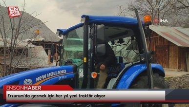 Erzurum'da gezmek için her yıl yeni traktör alıyor