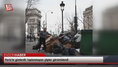 Paris'te günlerdir toplanmayan çöpler görüntülendi