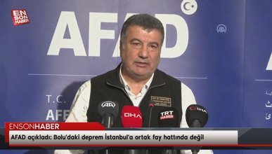 AFAD açıkladı: Bolu'daki deprem İstanbul'a ortak fay hattında değil