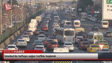 İstanbul'da haftaya yoğun trafikle başlandı