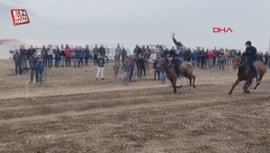 Kars'ta at yarışını kazanınca bayıldı