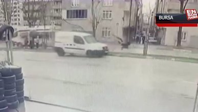 Bursa’da okula giderken aracın çarptığı çocuk metrelerce havaya savruldu