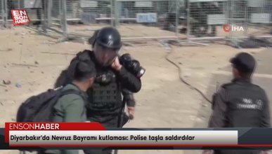 Diyarbakır'da Nevruz Bayramı kutlaması: Polise taşla saldırdılar