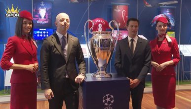 UEFA Şampiyonlar Ligi Finalleri Sergisi İstanbul Havalimanı'nda açıldı