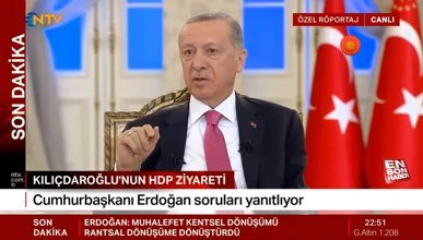 Cumhurbaşkanı Erdoğan: Meral Hanım'a rağmen HDP'yi masaya oturttular