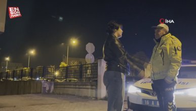 Bursa'da alkollü kadın polisten kelepçe istedi