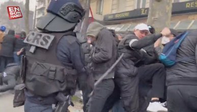 Fransız polisi protestocuları dövdü