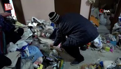 Bursa'da annesini kaybetti: Evi çöplüğe döndü