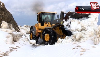 Muş'ta 5 metre karla mücadele