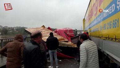 Çekmeköy'de art arda iki kaza: Tır ve kamyonet birbirine girdi