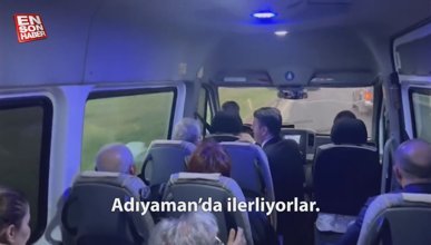 Özgür Özel, 6'lı masa liderlerinin minibüs görüntülerini paylaştı