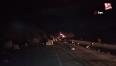 Artvin- Erzurum karayolu heyelanla kapandı