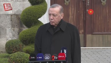 Cumhurbaşkanı Erdoğan, bayram namazı sonrası konuştu