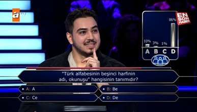 Kim Milyoner Olmak İster'de gencin takıldığı soru şaşırttı