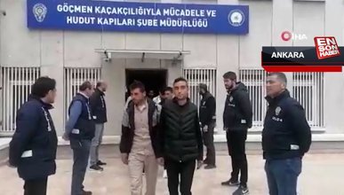 Ankara merkezli düzenlenen operasyonda 100 kaçak göçmen yakalandı