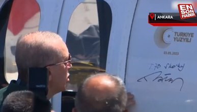 Cumhurbaşkanı Erdoğan yangın söndürme uçağını imzalayarak 'NEFES' ismini yazdı
