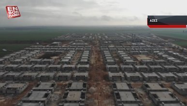 Suriyelilerin eve dönüşü için ülkenin kuzeyindeki briket ev yapımları hızla devam ediyor