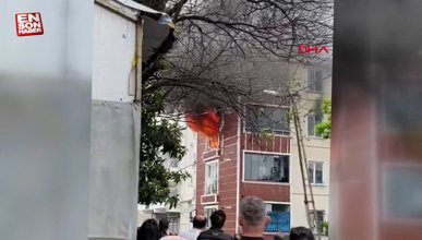 Tuzla'da madde bağımlısı oturduğu evi ateşe verdi