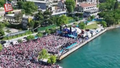 Cumhurbaşkanı Erdoğan'ı Beykoz'da 70 bin kişi karşıladı