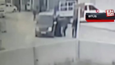 Bitlis'te kayınpederin damadını vurduğu anlar güvenlik kamerasında