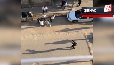 Şırnak'ta iki aile arasındaki kavga kamerada
