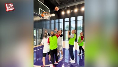 Mustafa Varank, Cumhurbaşkanı Erdoğan'ın kurmaylarıyla basketbol oynadığı anları paylaştı