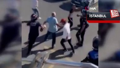 İstanbul Büyükşehir Belediyesi zabıtasıyla seyyar satıcılar arasında kavga çıktı