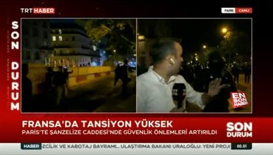 Fransa polisi, TRT muhabirine Türkçe uyarıda bulundu
