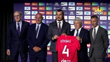 Atletico Madrid, yeni transferi Çağlar Söyüncü'yü basına tanıttı