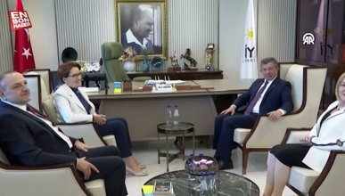 Meral Akşener, Ahmet Davutoğlu'nu kabul etti
