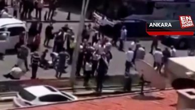 Ankara'da karşıya geçmeye çalışan kadına art arda 2 araç çarptı