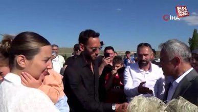 Hakan Çalhanoğlu'nun Bayburt ziyaretinde izdiham yaşandı