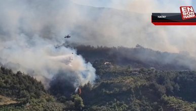 Hatay’daki orman yangınına 21 helikopterle müdahale