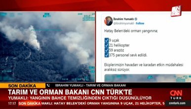 İbrahim Yumaklı açıkladı! Hatay'daki yangın bahçe temizliğinden çıktı