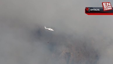 Kemer’de orman yangını 35’inci saatinde devam ediyor