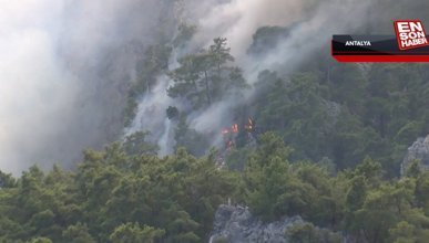 Antalya Kemer’de orman yangını yerleşim yerlerine yaklaşıyor