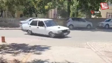 Konya’da sokak ortasında drift atan ehliyetsiz sürücüye 28 bin 532 lira ceza
